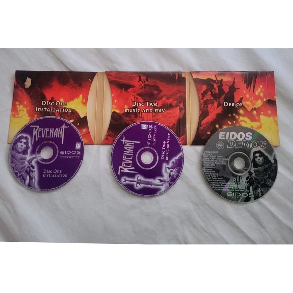 Revenant PC Game 1999 Eidos Interactive 3-Disc Set Demos Soul Reaver Omikron